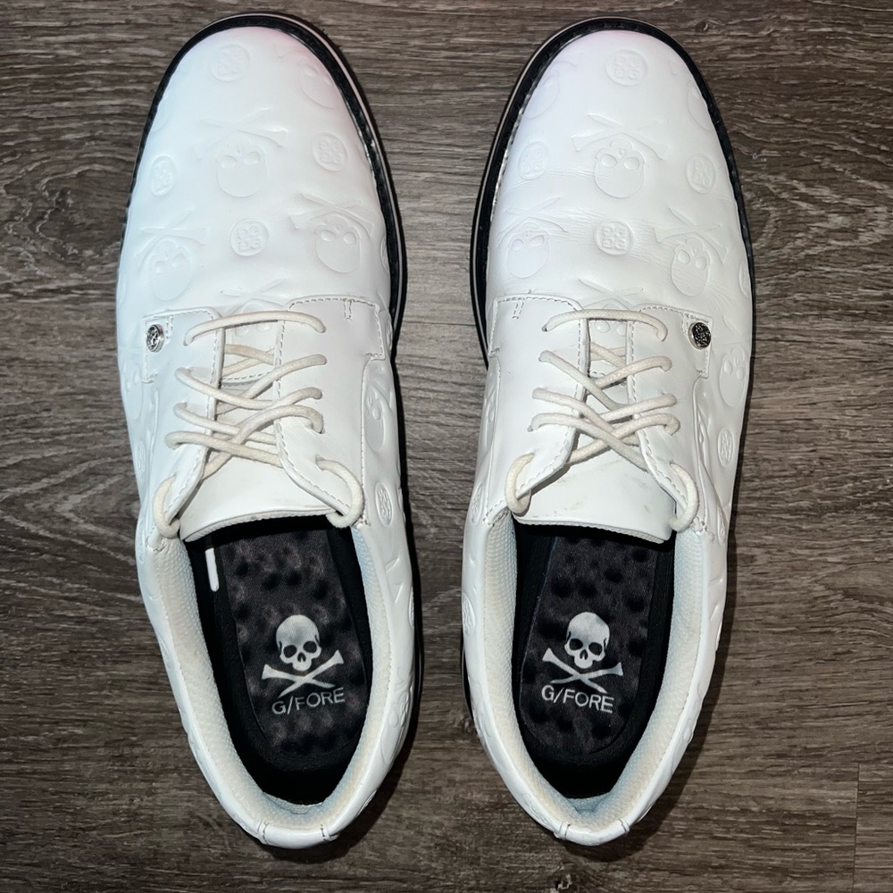 G/FORE White Skull Golf Shoes with Black Sole